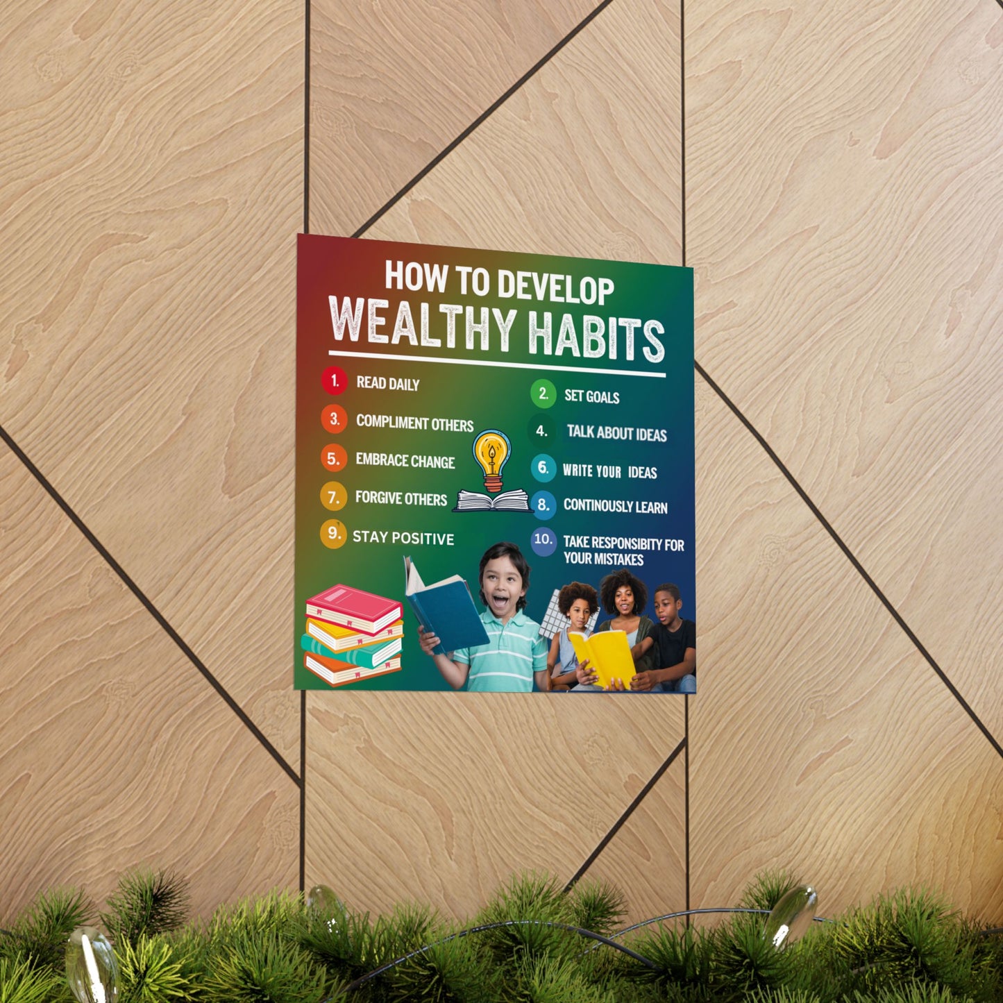 Wealthy Habits Development Poster for Kids