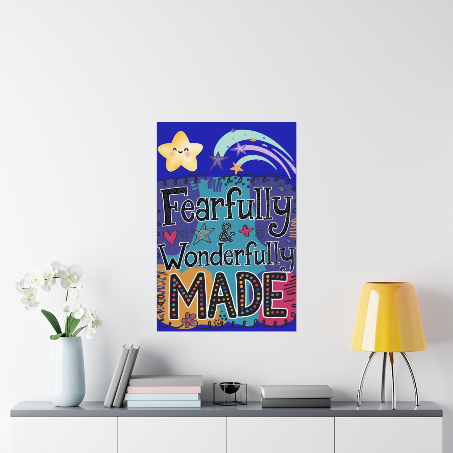 Fearfully & Wonderfully Made Satin Poster - Inspirational Wall Art for Kids' Rooms"