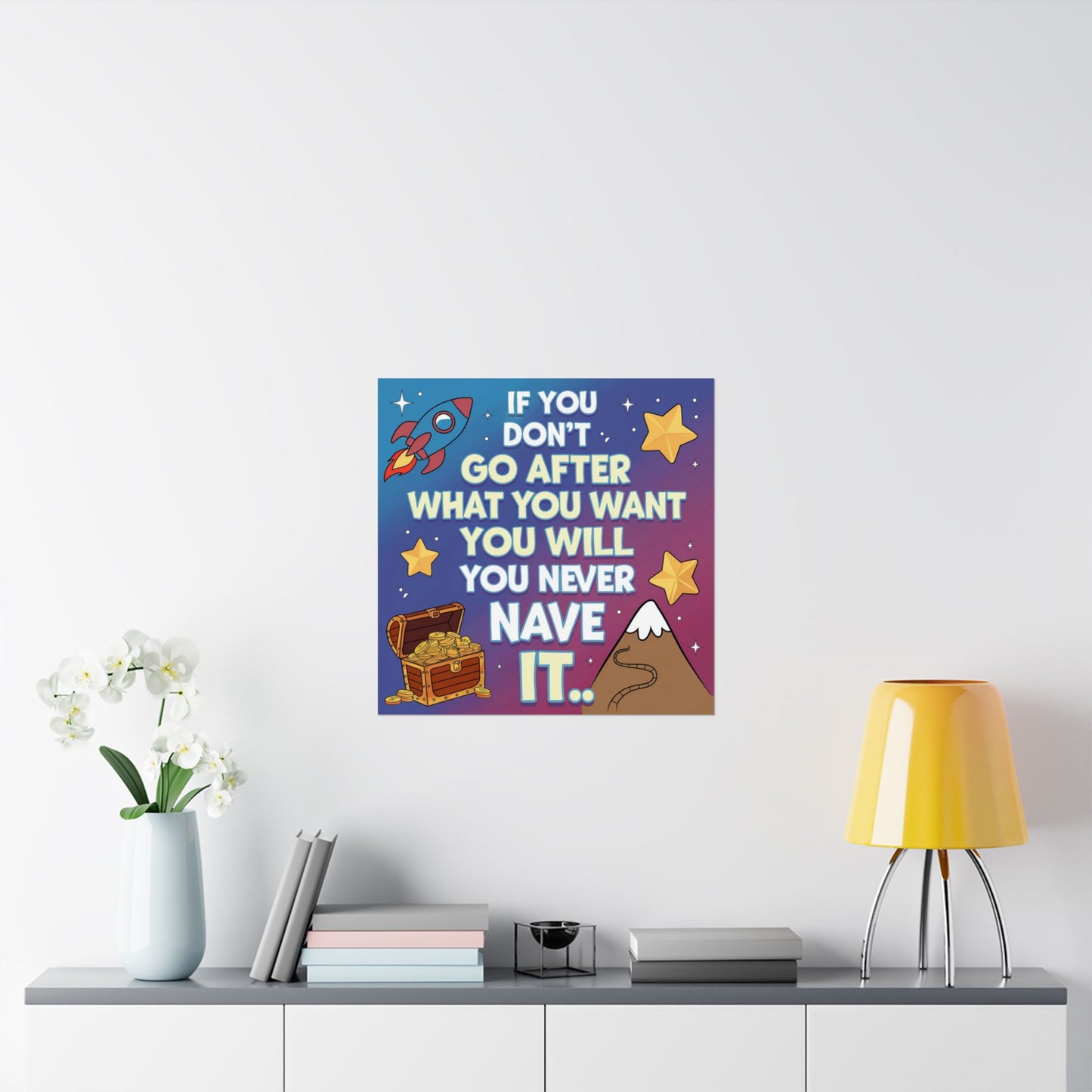 Dream Big Motivational Poster for Kids