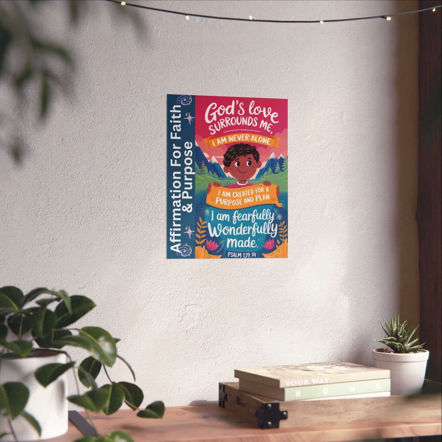Faith and Purpose Affirmation Poster for Kids