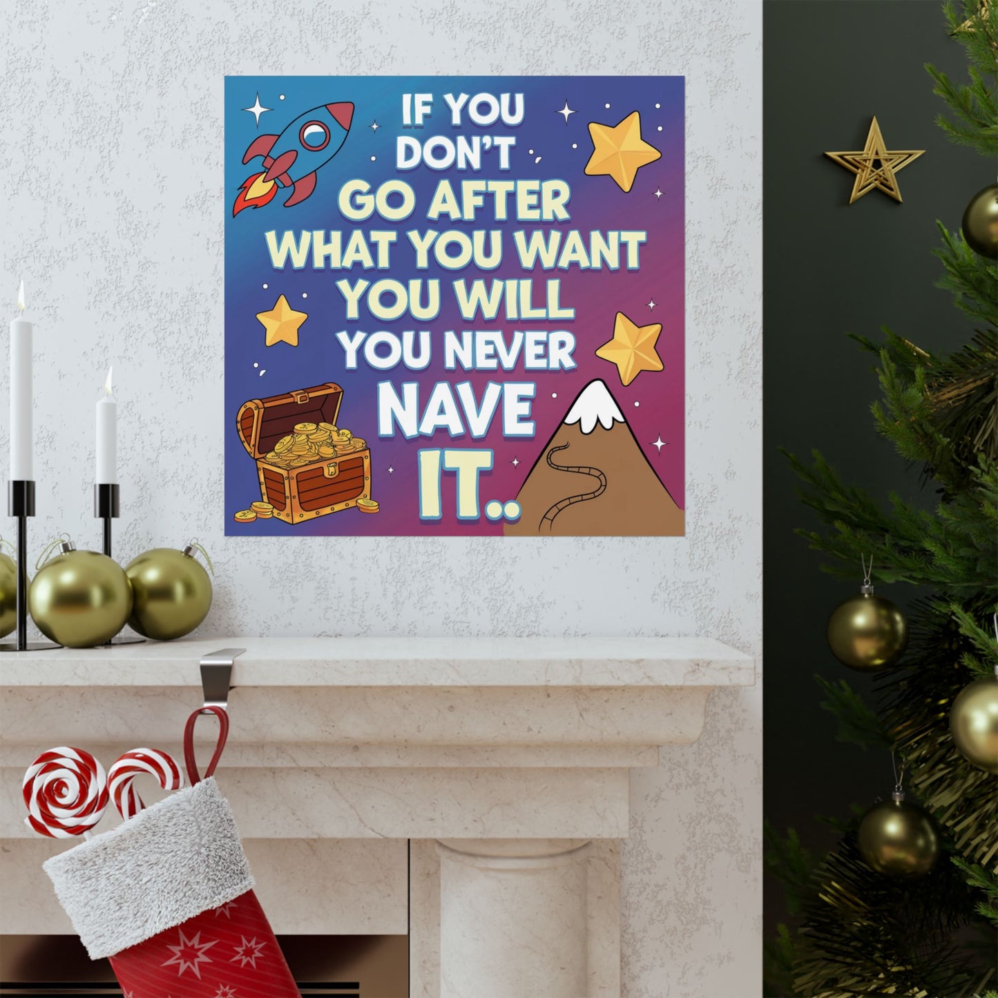 Dream Big Motivational Poster for Kids