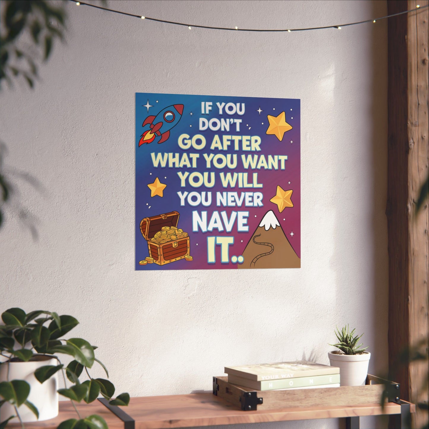 Dream Big Motivational Poster for Kids