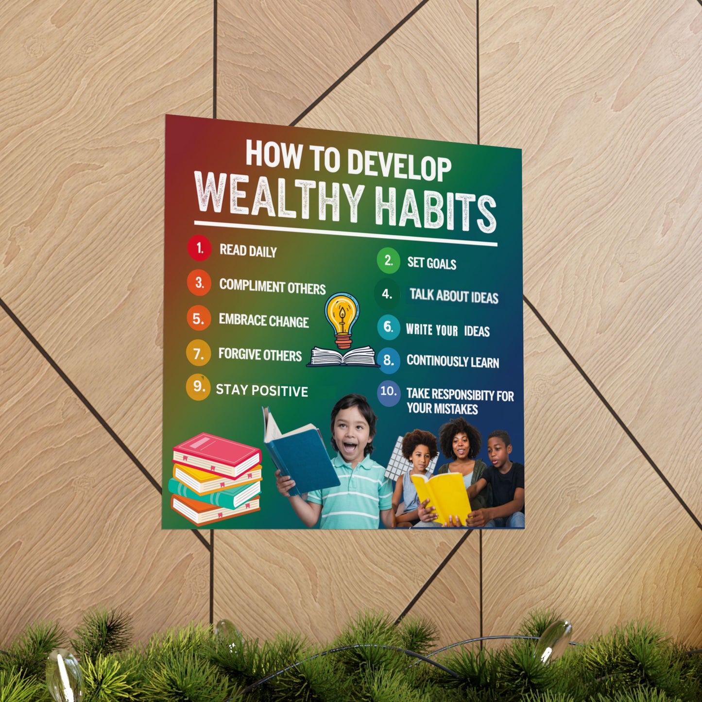 Wealthy Habits Development Poster for Kids