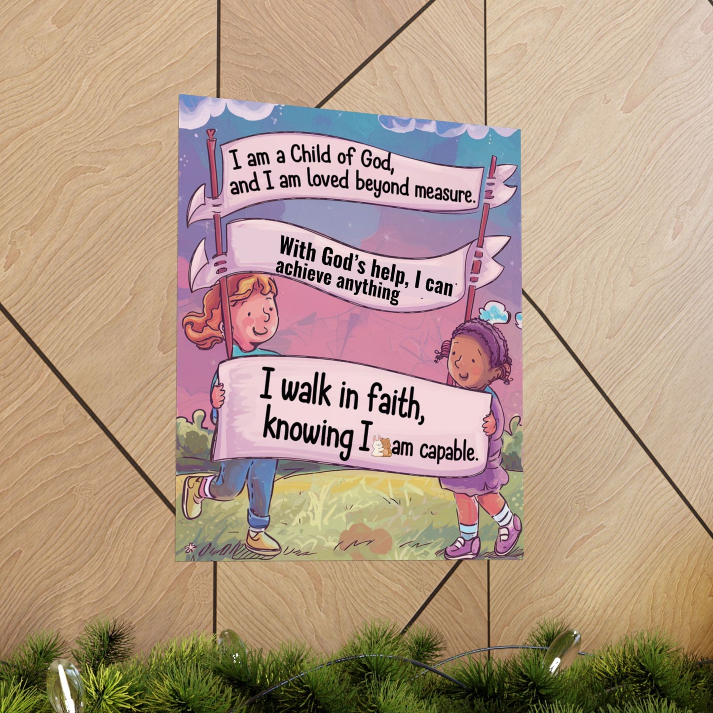 Faith and Encouragement Poster for Kids