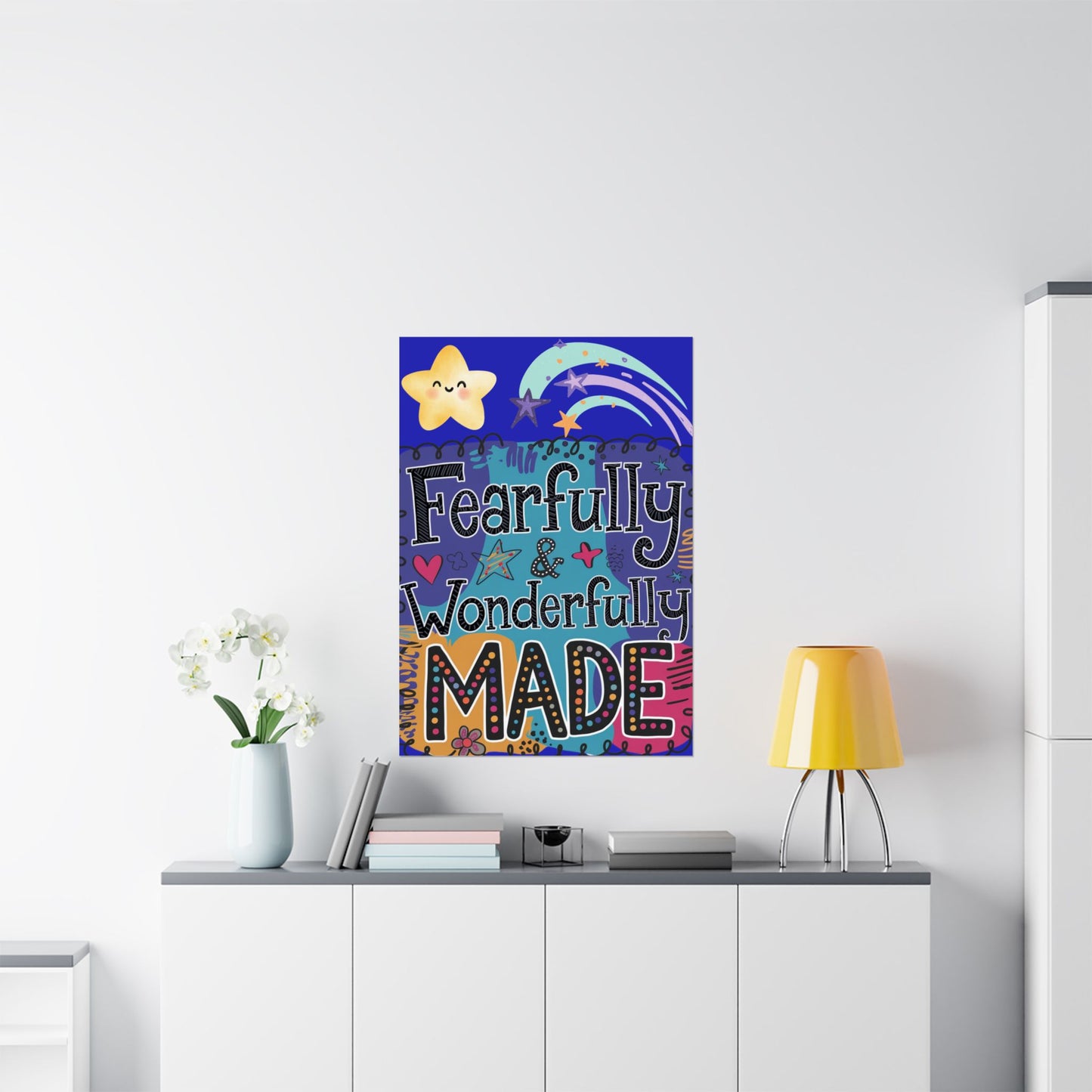 Fearfully & Wonderfully Made Satin Poster - Inspirational Wall Art for Kids' Rooms"