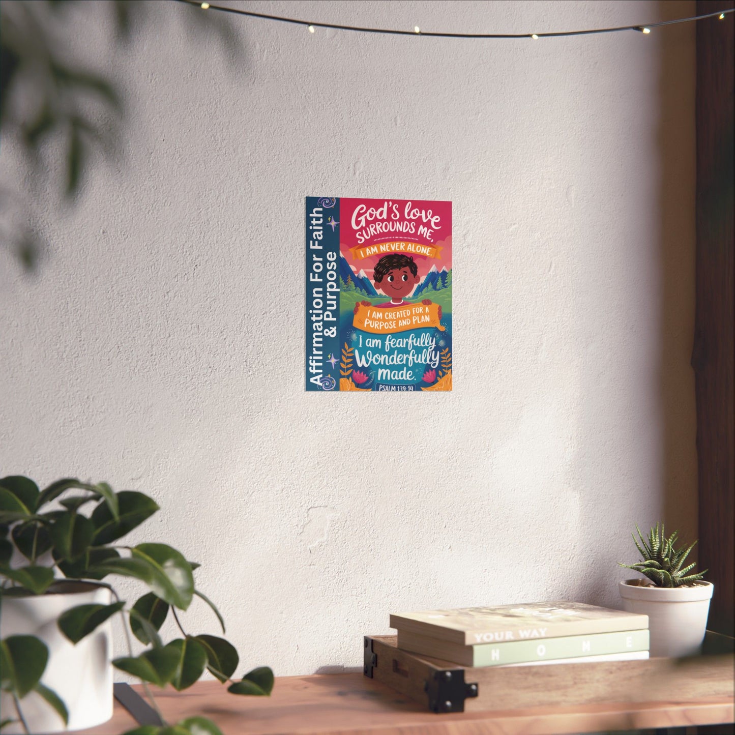 Faith and Purpose Affirmation Poster for Kids