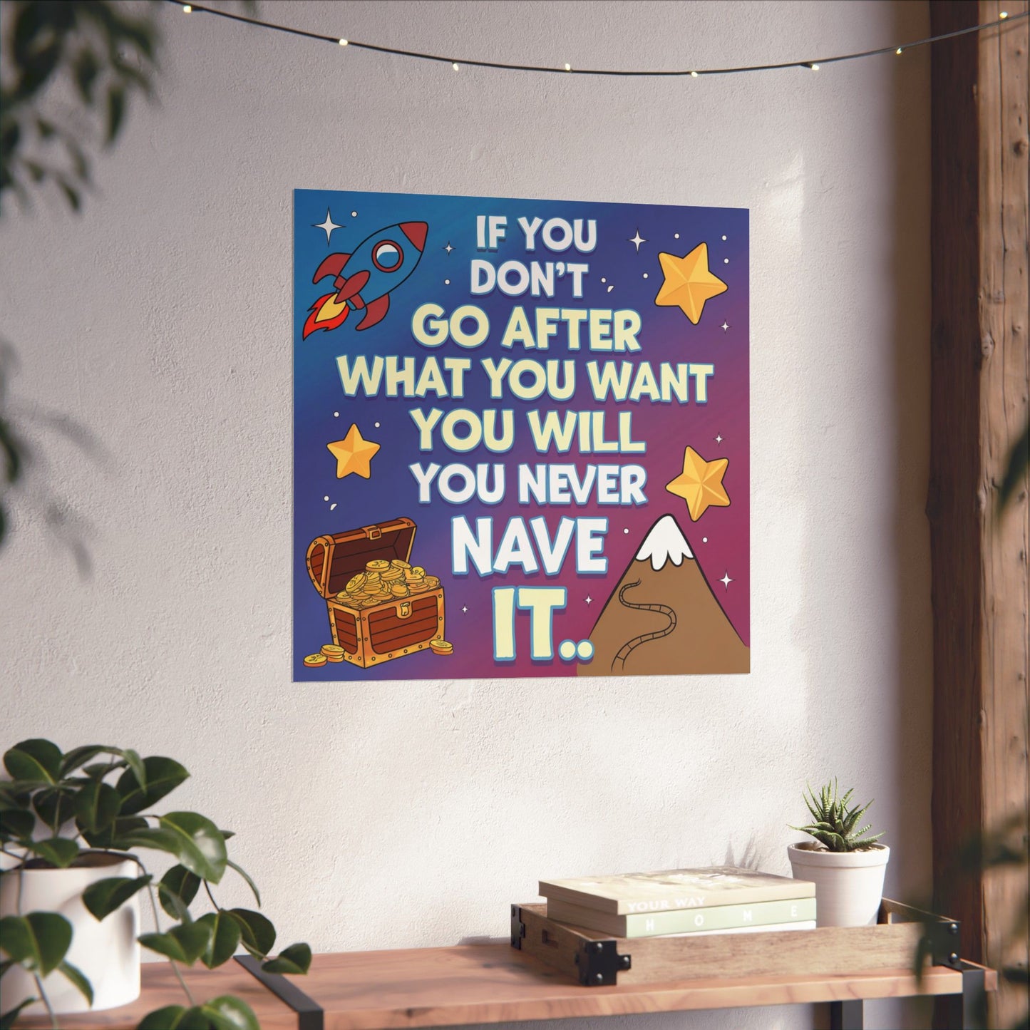 Dream Big Motivational Poster for Kids