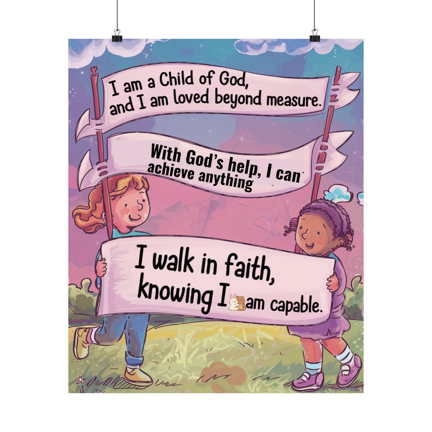 Faith and Encouragement Poster for Kids