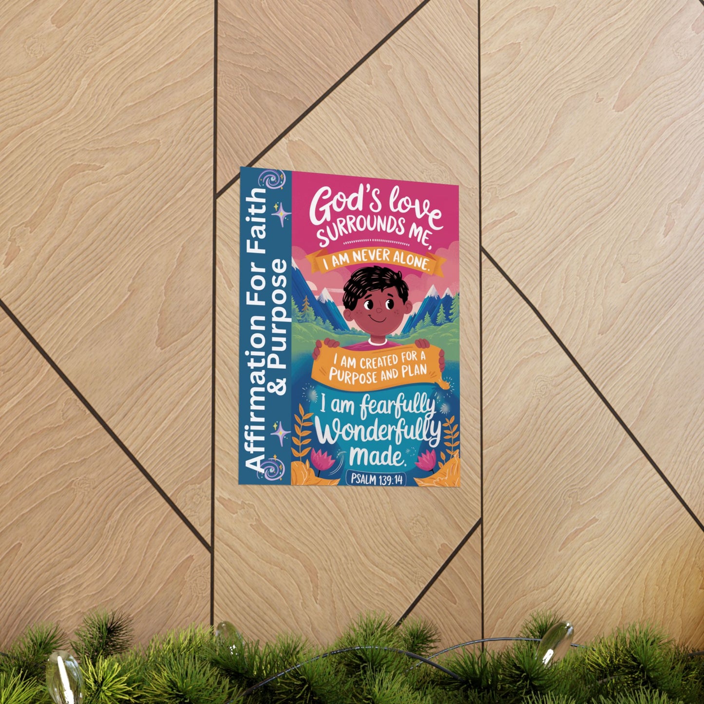 Faith and Purpose Affirmation Poster for Kids