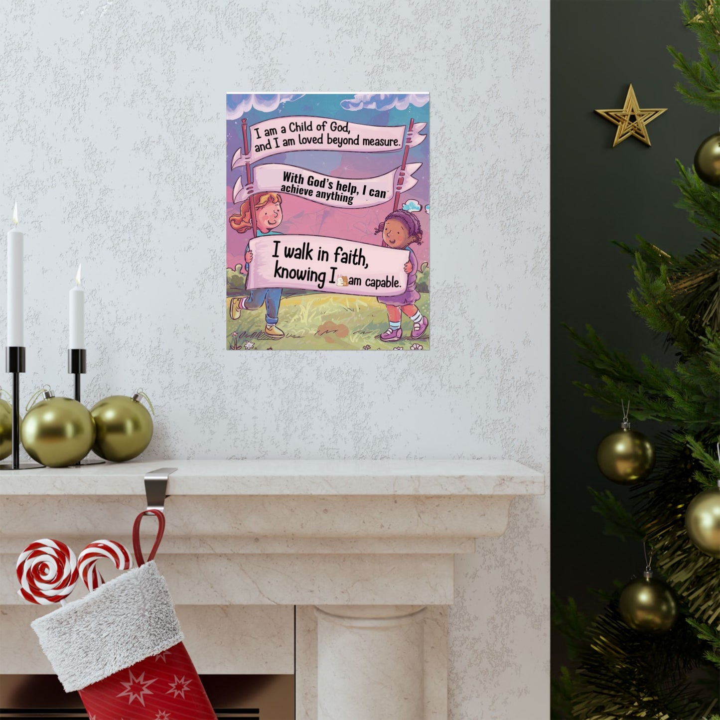 Faith and Encouragement Poster for Kids