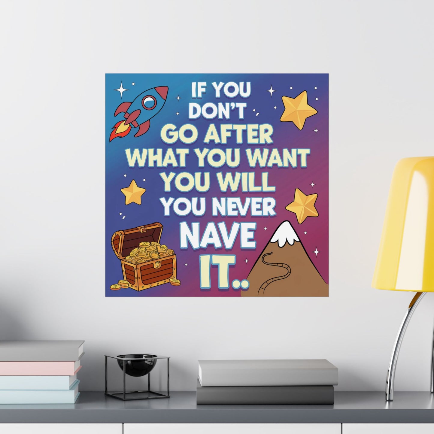Dream Big Motivational Poster for Kids