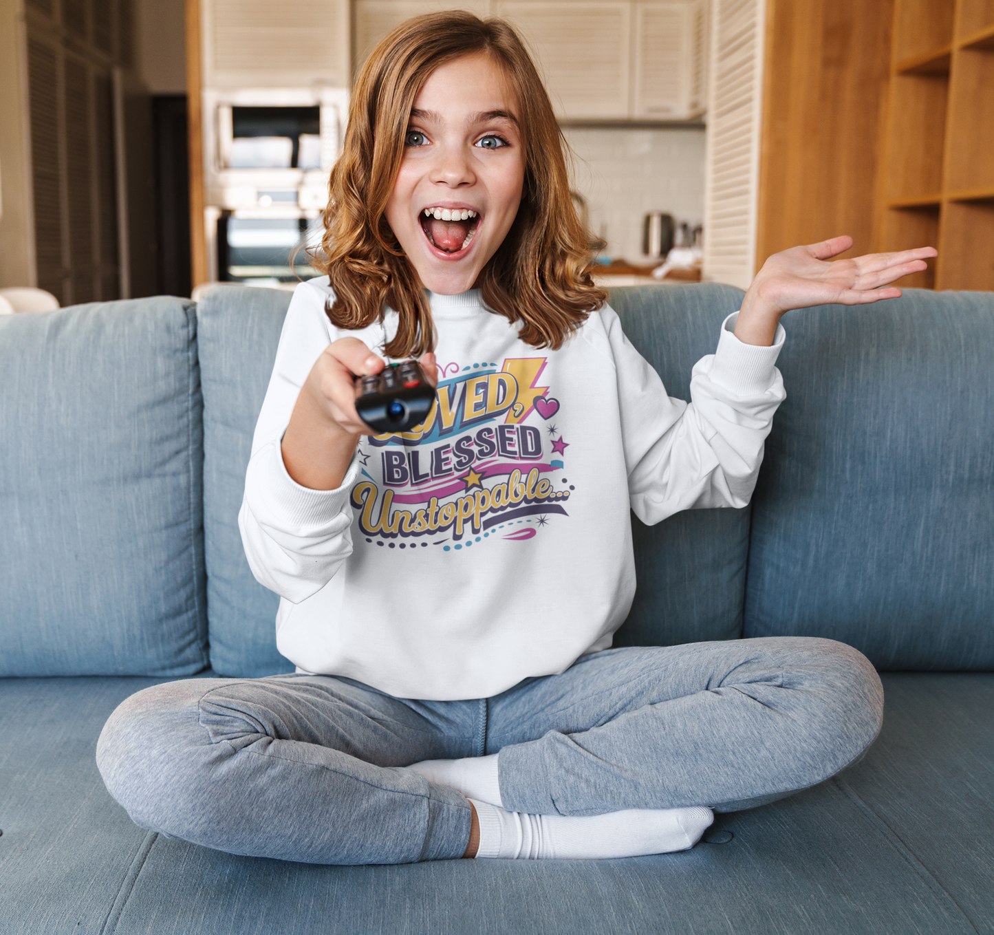 From Doubt to Confidence – Loved, Blessed, Unstoppable Sweatshirt