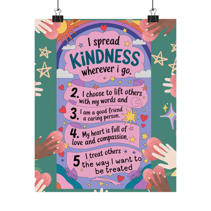 Kindness Affirmation Poster for Kids