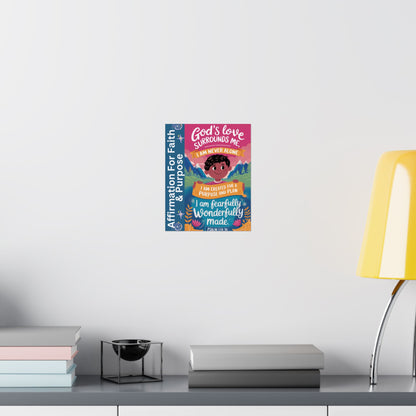 Faith and Purpose Affirmation Poster for Kids