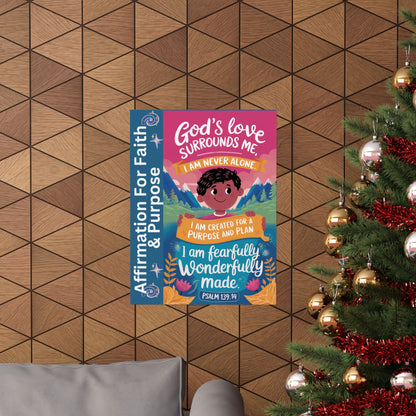 Faith and Purpose Affirmation Poster for Kids