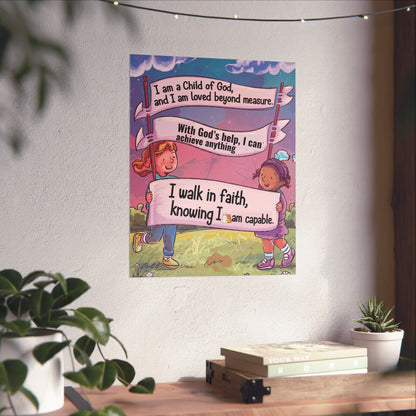 Faith and Encouragement Poster for Kids