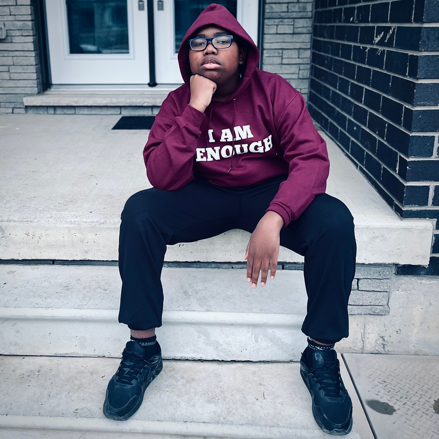 "I Am Enough" Self-Love Youth Hoodie