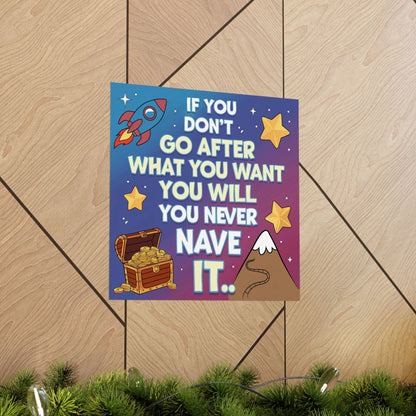 Dream Big Motivational Poster for Kids