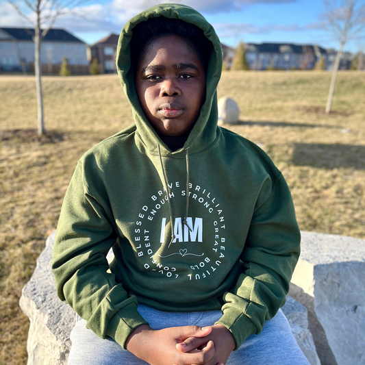 "I AM" Empowerment Youth Hoodie – Speak Greatness