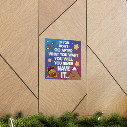 Dream Big Motivational Poster for Kids