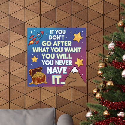 Dream Big Motivational Poster for Kids