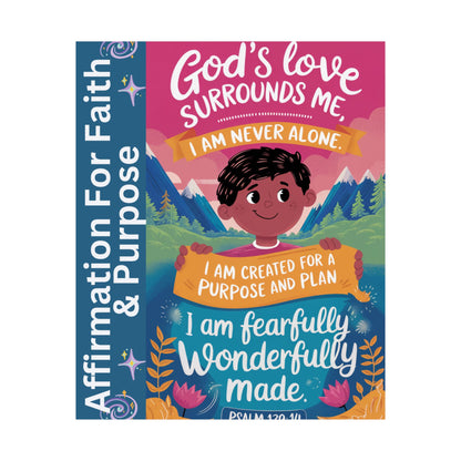 Faith and Purpose Affirmation Poster for Kids
